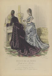 Tafel Nr. 153 in der Modeübersicht in der Familienzeitung (Revue de la Mode, Gazette de la Famille)